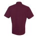 Premier Workwear Pánska košeľa s krátkym rukávom PR202 Aubergine -ca. Pantone 5115