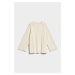 SVETER GANT OVERSIZED CABLE KNIT C-NECK CREAM