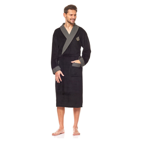 Duke 9102 Black Black Bathrobe L&L Collection