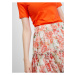 Krémovo-červená kvetovaná sukňa Guess