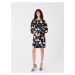 LC Waikiki Crew Neck Patterned Long Sleeve Women's Dress