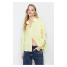 Trendyol Yellow Embroidery Detailed Cotton Regular Fit Woven Shirt