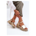 Women's sandals with chunky heels, gold Dottiassa