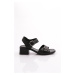 DGN 1910 Women's Sandals Genuine Leather Black