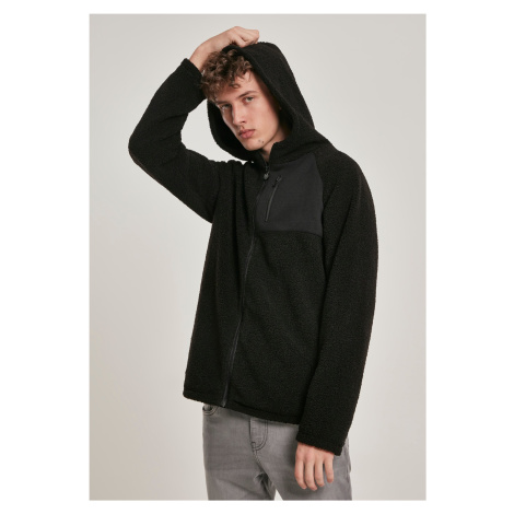 Sherpa Zip-Up Hooded Jacket Black Urban Classics