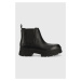 Kožené topánky chelsea UGG W Ashton Chelsea dámske, čierna farba, na platforme 1133894.BLK