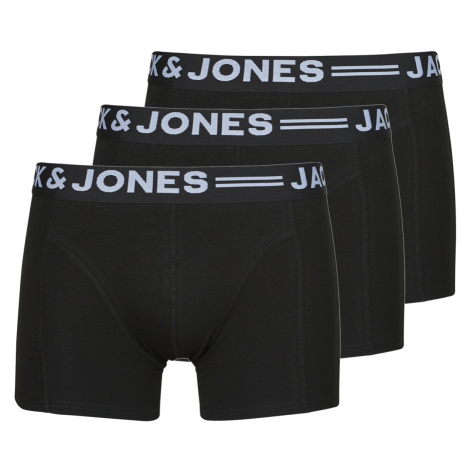 Jack & Jones  SENSE TRUNKS 3-PACK  Boxerky Čierna
