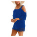 Plážové šaty s čipkou Lyric - modré