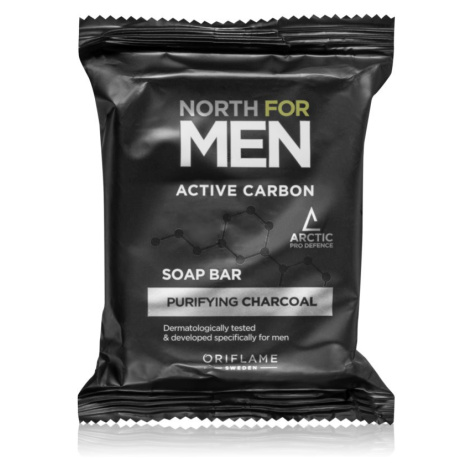 Oriflame North for Men Active Carbon čistiace tuhé mydlo s aktívnym uhlím