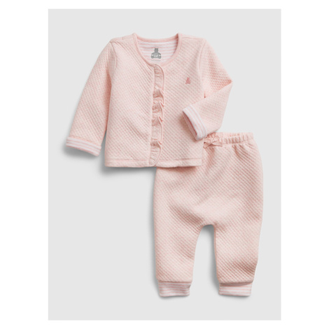 GAP Baby set quilted outfit Ružová