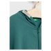 Detská bavlnená mikina United Colors of Benetton zelená farba, s kapucňou, jednofarebná
