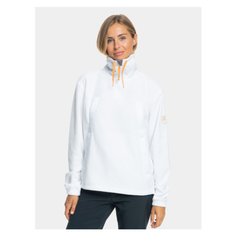 Roxy Fleecová mikina Chloe Kim Layer Otlr ERJFT04713 Biela Regular Fit