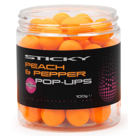 Sticky baits plávajúce boilies peach pepper pop-ups 100 g-12 mm