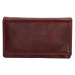 Tmavočervená veľká kožená peňaženka &quot;Dominas&quot;