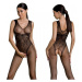 Passion ECO BS003 black - Bodystocking Farba: Čierna