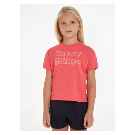 Dark pink girly T-shirt Tommy Hilfiger - Girls
