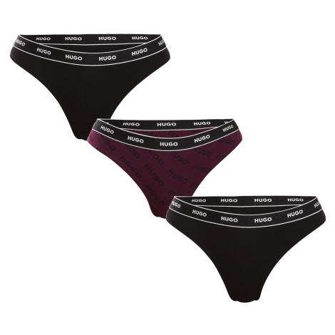 3PACK dámske tangá HUGO viacferbná (50495870 520) Hugo Boss