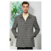 PLT8206 DEWBERRY MEN'S COAT-PLAID GREY