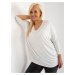 Ecru plain plus size basic viskózová halenka JEDNA