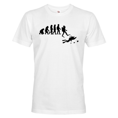 Pánské tričko Evolúcia potápania - na narodeniny alebo len tak