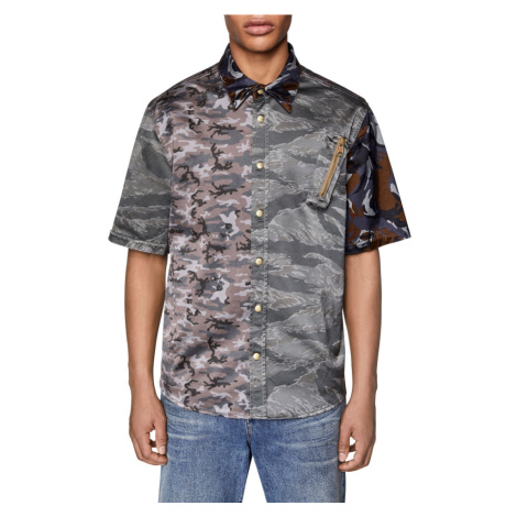 Košeľa Diesel S-Wurm-Cmf Shirt Multicolor Camouflage