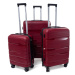 Tmavočervený prémiový plastový kufor &quot;Royal&quot; s TSA zámkom - veľ. M, L, XL