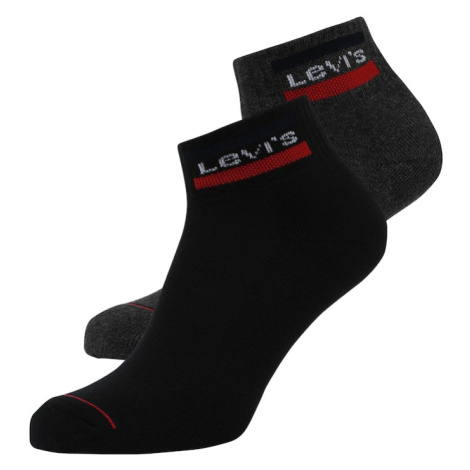 LEVI'S Ponožky  sivá / čierna / biela / červená Levi´s