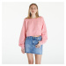 Mikina Tommy Jeans Cropped Off Shoulder Sweatshirt Pink