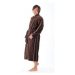 TERAMO 1223 Pánske bavlnené kimono Chocolate Brown - Vestis dlouhý župan kimono