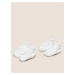 Ťapky z čistej bavlny, 2 ks v balení (0–12 mesiacov) Marks & Spencer biela