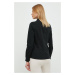 Košeľa Sisley dámska, čierna farba, regular, s klasickým golierom