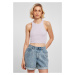 Ladies Cropped Rib Top Lilac