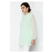 Trendyol Mint Chiffon Pleated Woven Tunic