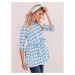 Women´s checkered tunic with a frill, green