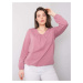 Larger pink cotton blouse