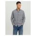 JACK & JONES Košeľa 'Gingham'  námornícka modrá / biela