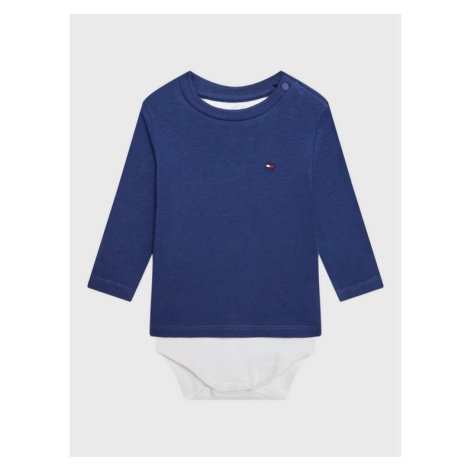 Tommy Hilfiger Detské body Baby Solid KN0KN01408 Modrá Regular Fit