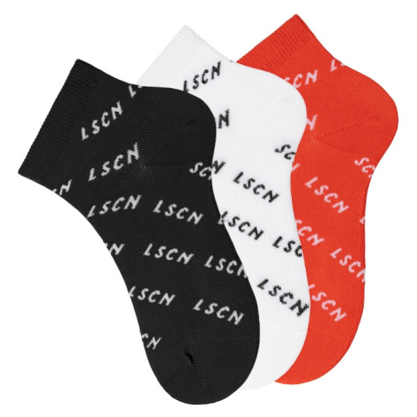 LSCN by LASCANA Ponožky  červená / čierna / biela