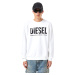 Diesel Mikina - S-GIRK-ECOLOGO SWEAT-SHIR biela