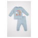 DEFACTO Baby Boy Pajama Set Printed Long Sleeve Top Long Bottom