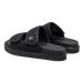 Calvin Klein Jeans Šľapky Double Bar Sandal Mtl YM0YM01020 Čierna