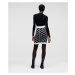 Sukňa Karl Lagerfeld Kl Monogram Knit Skirt Čierna