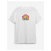 Trendyol White Landscape Printed regular/Normal Cut T-shirt