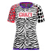 Women's T-shirt Crazy Idea Mountain Flash Black/Zebra