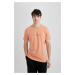 DEFACTO Slim Fit Crew Neck Printed Short Sleeve T-Shirt