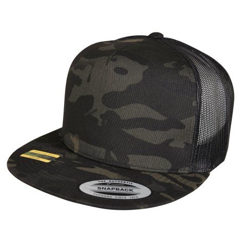 Black Multicam Trucker Cap