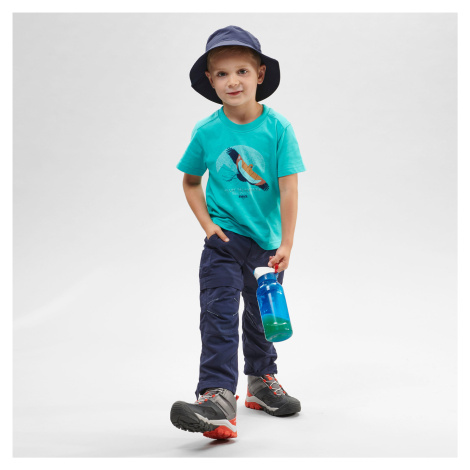 Detské odopínateľné turistické nohavice MH500 Kid pre 2 až 6 rokov modré QUECHUA
