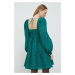 Šaty Custommade Jenny zelená farba, mini, áčkový strih