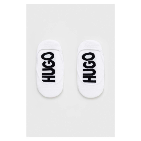 Ponožky HUGO 2-pak dámske,biela farba,50491526 Hugo Boss