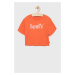 Detské bavlnené tričko Levi's oranžová farba,